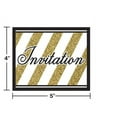 thumbnail image 2 of Creative Converting 318097 Black & Gold Invitations, One Size, Multicolor, 2 of 2