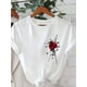 thumbnail image 2 of Camiseta básica para mujer de veranoChic Rose Print Crew Neck T-shirt, Four seasons casual short-sleeved round neck T-shirt, Women'S ClothingFather's Day, Mother's Day, New Year, Spring Festival, Va, 2 of 7