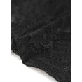 thumbnail image 5 of DARING DIVA Lace Cutout Front Long Sleeve Sheer Blouse XS Black, 5 of 6