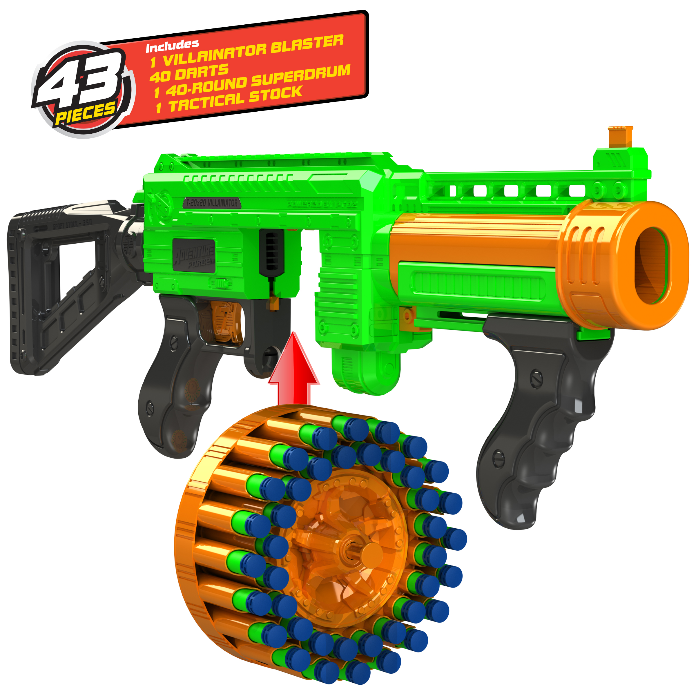 Adventure Force Villainator Pump-Action Super-Drum Blaster photo 5