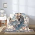 thumbnail image 2 of Fuzoiu Cool Cloud White Dragon Print Flannel Throw Blanket,Light Weight Warm Decorative,Throw Blanket Cover for Sofa, Couch, Bedroom,Travel-50"x40", 2 of 6
