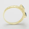 thumbnail image 3 of LBG British Made 18k Yellow Gold Natural Blue Topaz Womens Band Ring - 33 size options - 10.75 - 33 size options - Sizes 4 to 12 Available, 3 of 6