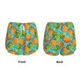thumbnail image 3 of Yiaed Pineapple Print Women's Running Shorts with Liner 3 Zipper Pockets Elastic Workout Athletic Gym Yoga Shorts-X-Large, 3 of 7