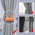 thumbnail image 3 of 6 Pack Magnetic Curtain Tiebacks 16 Inch Modern Handmade Weave Rope Curtain Holdbacks Convenient Decorative Curtain Drape Tie Backs for Home and Office Window Drapery (Orange), 3 of 5