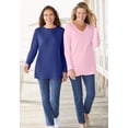thumbnail image 5 of Woman Within Plus Size Perfect Long-Sleeve V-Neck Tee, 5 of 6