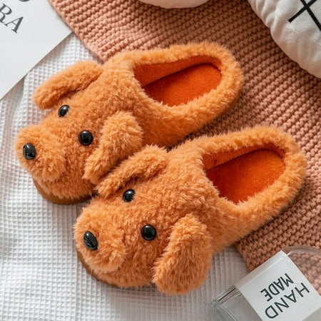 

PIKADINGNIS New Upgrate Cute Animal Slipper Women Girls Kawaii Fluffy Winter Warm Slippers Woman Cartoon Milk Cow House Slippers Funny Shoes