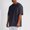 Grey, variant on Men's Summer Oversized T-Shirt Solid Short Sleeve Casual Top for Comfortable Everyday Wear