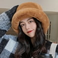 thumbnail image 4 of Yirtree Women's Faux Fur Bucket Hats Fluffy Winter Warm Ladie's Unique Printed Fisherman Cap, 4 of 8