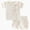 001 Beige, variant on Girls Summer 2Pcs Clothes Set Floral Print T-Shirt Tiered Shorts Casual Toddler Wear Kaprioy Toddler Girl Clothes 12M 18M 24M 3T 4T