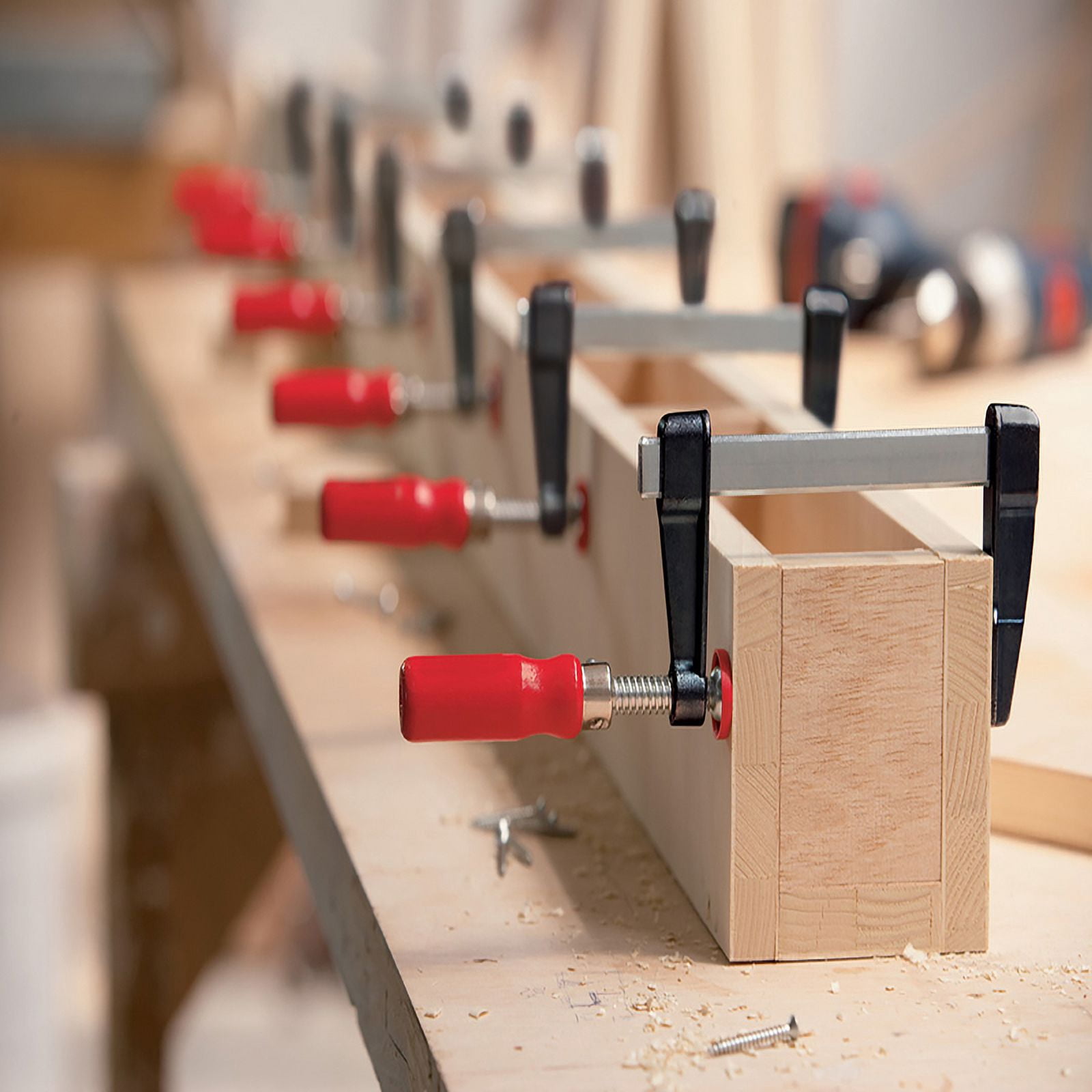 Bessey 8 in Bar Clamp, Wood Handle and 2 in Throat Depth LM2.008