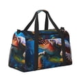 thumbnail image 2 of Disketp Ice Blue Ocean Sea Turtle Bolsa de Viaje Tipo Duffle, Bolso de Mano para Fin de Semana para Mujer, Bolsa de Gimnasio Ligera para Hombre, Esencial para Viajes, 2 of 7