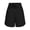 Black#women's bermuda shorts with pockets, variant on Women's Bermuda Shorts with Pockets Yoga Gym Knee Length Stretch Comfy Drawstring Long Shorts for Women Summer Walking Khaki,S