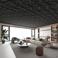 thumbnail image 3 of WOWSTAR 12-Pack 24"x24" Drop Ceiling Tiles, Waterproof Glue Up Ceiling Decor, Black, 3 of 8