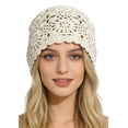 thumbnail image 2 of Crochet Hat for Women Cotton Slouchy Beanie Knitted Handmade Skull Cap for Summer Travel Daily Wear, 2 of 6