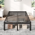 thumbnail image 3 of Amolife 14" Queen Metal Bed Frame, Heavy Duty Platform Bed Frame with 3500 lbs Capacity, Underbed Storage, No Box Spring Needed, Black, 3 of 12