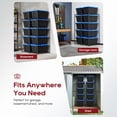 thumbnail image 5 of BestOffice 5-Tier Tote Storage Rack Wire Storage Shelving Unit Metal Rack Organizer Garage Storage System for 27 Gallon Bins 18"-20.6" Width Compatible for Garage Pantry Kitchen Basement, Black, 5 of 9