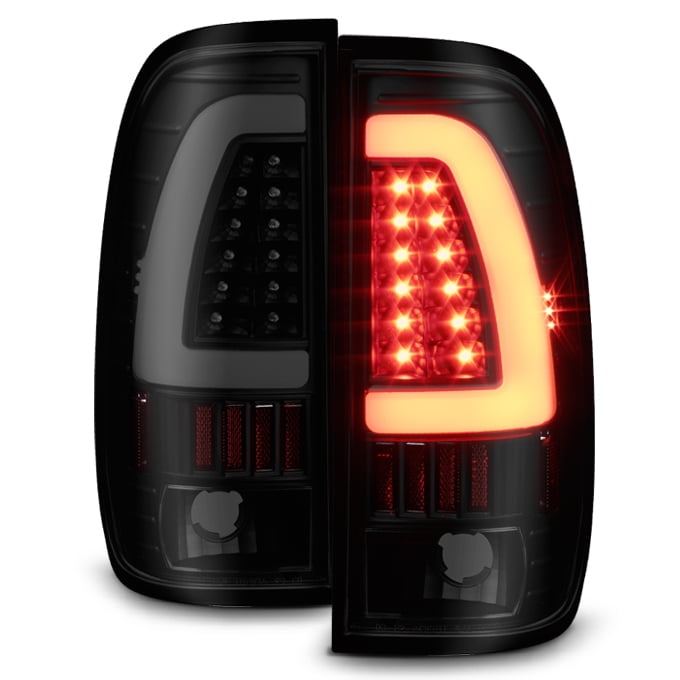 Black 97-03 Ford F150 99-07 F250 F350 Superduty LED Brake Tail Lights Left+Right 