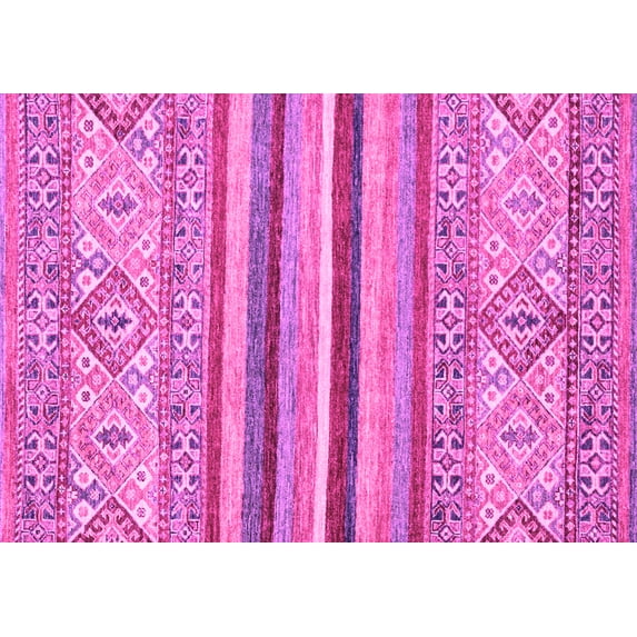 Ahgly Company Indoor Rectangle Abstract Pink Modern Area Rugs, 2' x 4'