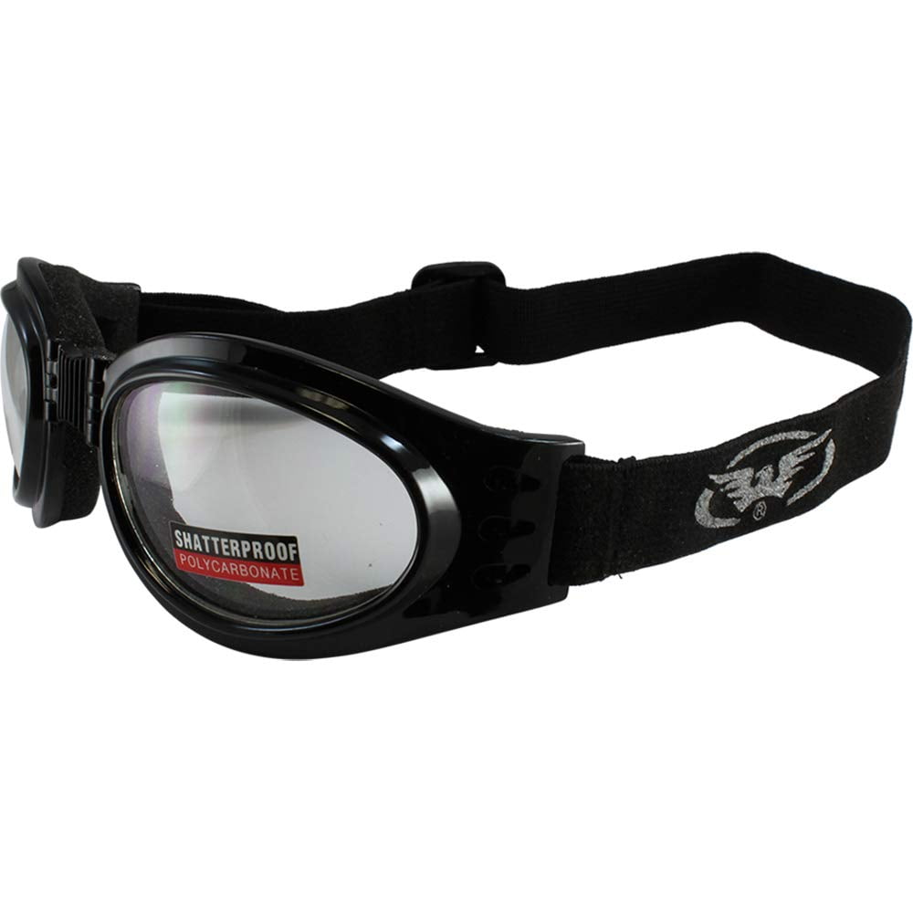 Adventure Foldable Goggles Black Frame Clear Lenses