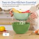 thumbnail image 2 of Colador y colador de cocina 2 en 1 para cocina, juego de colador de alimentos multifuncional, colador de plástico sin BPA con asa, lavadora de arroz, 2 of 5