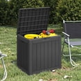 thumbnail image 6 of Uforic 30 Gallon Outdoor Storage Box, Weatherproof Lockable Resin Deck Box for Patio Furniture, Pool Accessories, Garden Tools and Supplies, Black, 6 of 9