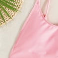 thumbnail image 6 of Sngxgn Women's Swimsuit Tummy Control Deep V Neck Double Straps Crisscross Back Tie Bathing Suit(Pink,L), 6 of 8