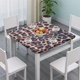 thumbnail image 3 of Leopard Print Pattern Square Fitted Tablecloth with Elastic Edge,Square Table Cover,Washable Elastic Table Cover for Home Kitchen Party Decor 34"x34", 3 of 6