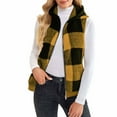 thumbnail image 4 of Posijego Womens Fleece Plaid Vest Jackets Hooded Sleeveless Casual Warm Fall Winter Outerwear Vests, 4 of 5