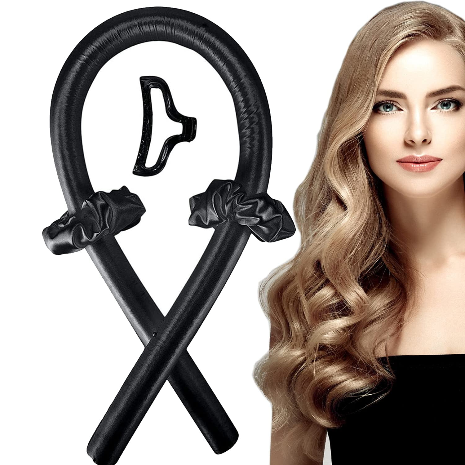 Heatless Hair Curlers For Long Hair,Silk Curls Headband Curling Hair Band  Hair Rollers for Women, DIY Hair Styling Kit (Black) | Walmart Canada