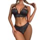thumbnail image 1 of Gibobby Conjuntos de bragas con sujetador Nueva sexy lencería de encaje ropa interior ropa de dormir anillo de pijamas liguero(Negro, CH), 1 of 5