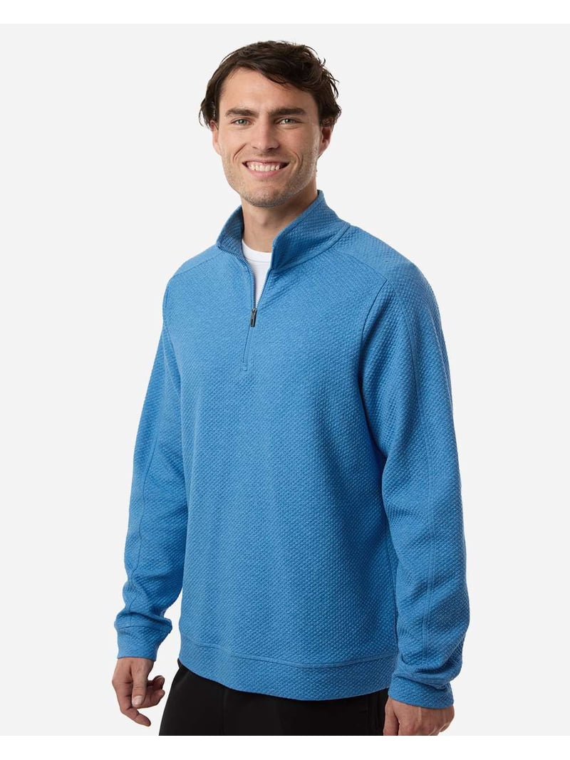 North End NE725 Men's Spirit Textured Quarter-Zip Pullover-Light