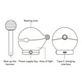 thumbnail image 3 of Small Bedside Lamp, Cute Silicone Night Lamp with Hammer Sticker Rechargeable Cordless Table Light for Home Bedroom Office, 3 of 7