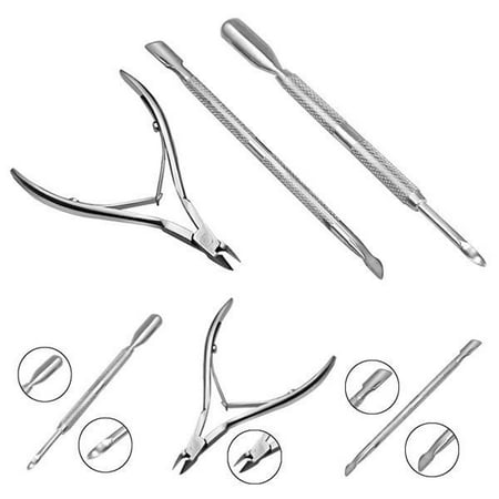 Yaheetech Stainless Steel Pocket Nail Cuticle Nipper Cutter Clipper Pack Contains Nail Trimmer,Set-3 of