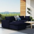 thumbnail image 2 of Modular Lounge Sectional Deep Sofa Chair Set, Sunbrella, Blue Navy, Fabric, Modern Contemporary, Outdoor Patio Balcony Cafe Bistro Garden Furniture Hotel Hospitality, 2 of 10