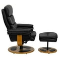 thumbnail image 3 of Emma + Oliver Contemporary Multi-Position Recliner Set with Wood Base in Black LeatherSoft, 3 of 5