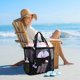 thumbnail image 3 of Bolso de playa de malla grande, 43 x 20 x 39 cm, nailon resistente a la arena, múltiples bolsillos, para guardar toallas y chanclas, bolso de viaje, 3 of 7