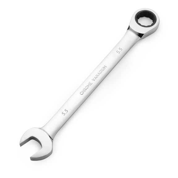 5.5mm Metric Ratchet Wrench,Box End Head 72-Tooth Ratcheting Combination Wrench