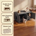 thumbnail image 6 of GIMMYFIVE Handwoven Rattan Cat Litter Box Enclosure, Hidden Cat Washroom Furniture with Mat and S-Hooks, Large, 6 of 9