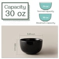 thumbnail image 5 of 30 Oz Ceramic Bowl Set Of 4, 5.8 Inch Deep Large Bowls For Soup, Cereal, Ramen And Salad, 5 of 6