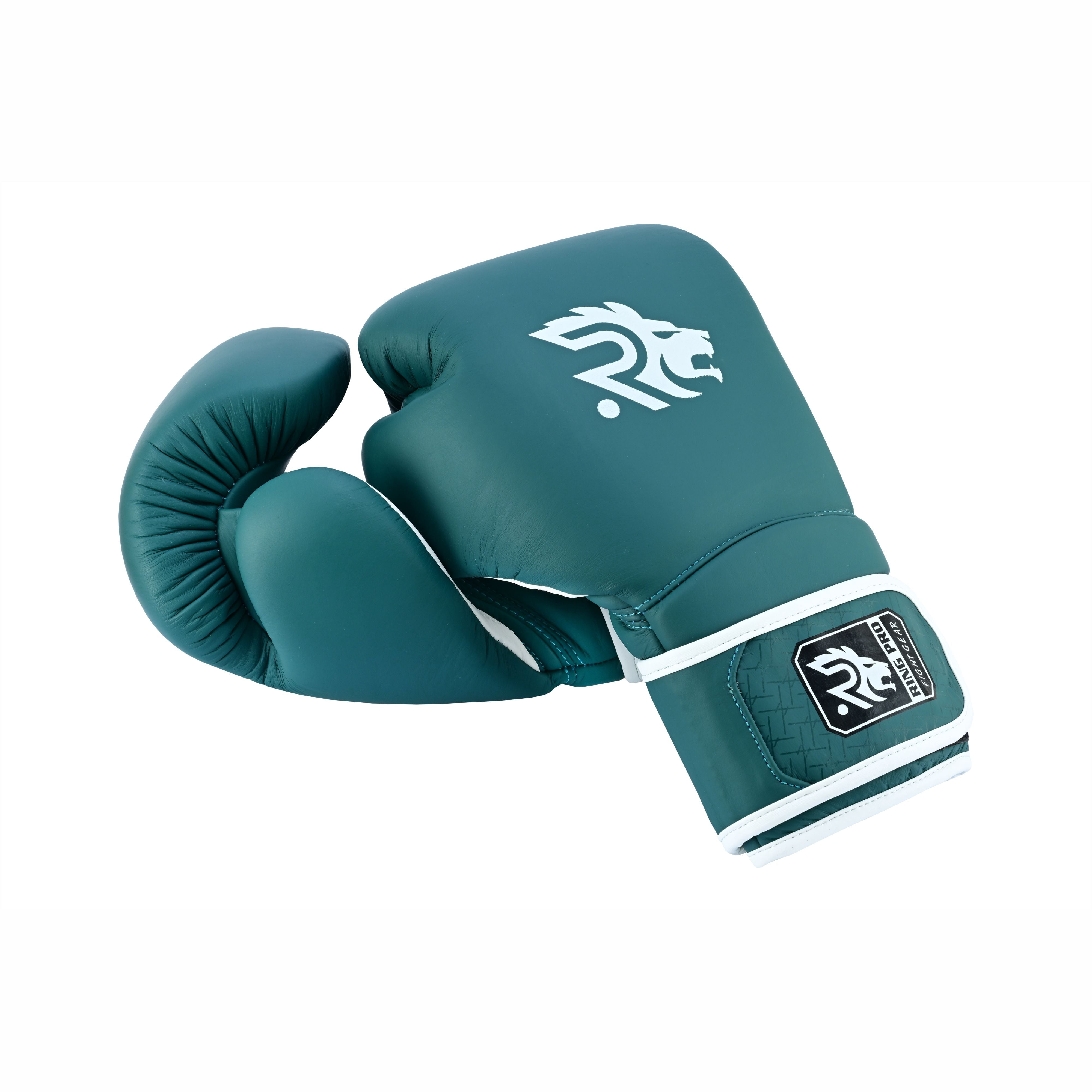 Ring Pro Sports Smash Series Boxing Glove Made of Matte Cowhide Leather for Boxing & MMA - Green 10 oz