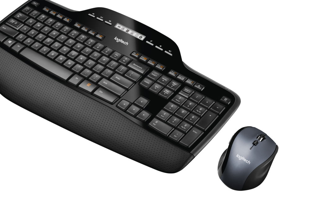 Logitech MK710 Wireless Keyboard and Mouse Combo Built-In LCD Status Dashboard 