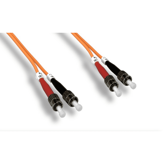 AYA 3 Meter OM2 ST/ST 50/125 Multi-Mode Duplex Fiber Patch Cable - FB-STSTOM2-3M