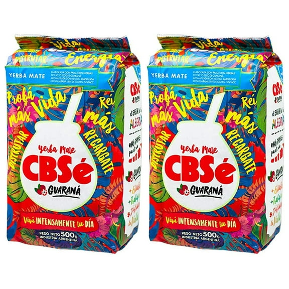 (2 PACK) CBSé Yerba Mate Guaraná Energy 500 gr. 1.1 lb each