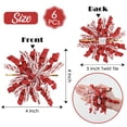 thumbnail image 2 of Lazos rizados navideños AIMUDI de 10 cm, 6 unidades, rojo/blanco, 2 of 7