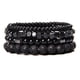 thumbnail image 1 of Pulsera de hombre con cuentas de piedra Natural a la moda, cuentas de ónix de Lava negra multicapa, pulsera Punk, brazaletes, joyería para mujer, regalo para parejas Tan Jianjun unisex, 1 of 1
