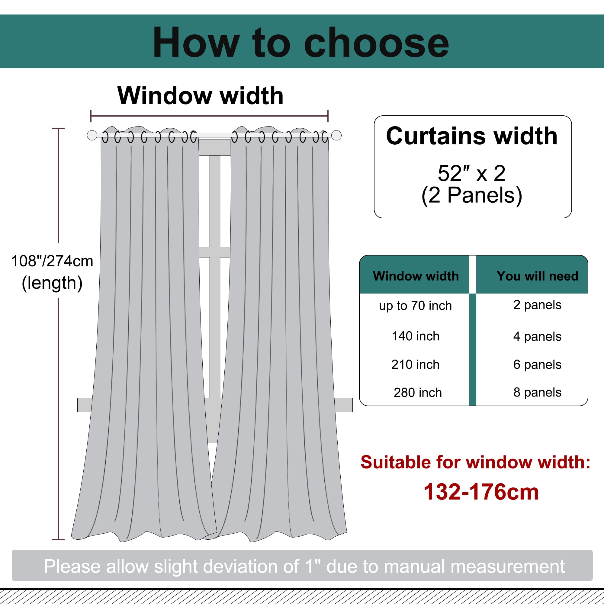 REGALWOVEN Blackout Curtains 2 Panels for Bedroom with Black Liner , Double Layer Grommet Thermal Insulated Living Room Curtain Beige 52"Wx108"L