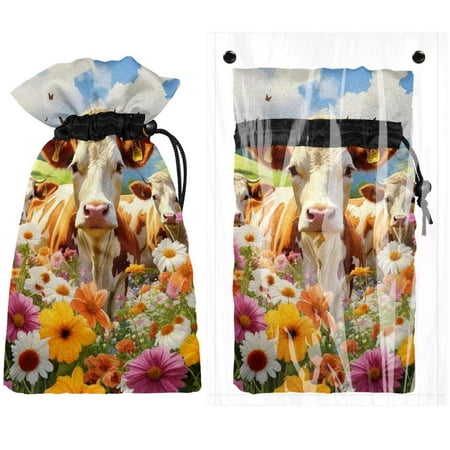 

Josid Floral Pattern Reusable Outdoor Faucet Insulation Covers Waterproof and Freeze-Resistant Spigot Protector Bags 2 Pack 11 x 6.9