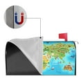 thumbnail image 2 of Fuzoiu World Map With Animals Landmarks Print Decorative Waterproof Mailbox Cover,Welcome Magnetic Mailbox Cover, Post Letter Box Wrap Cover for Outdoor Decor -21x18 in, 2 of 8