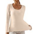 thumbnail image 1 of Women‘s Thermal Underwear Brushed Long Underwear Set Cold Weather Pajama Tops, 1 of 5
