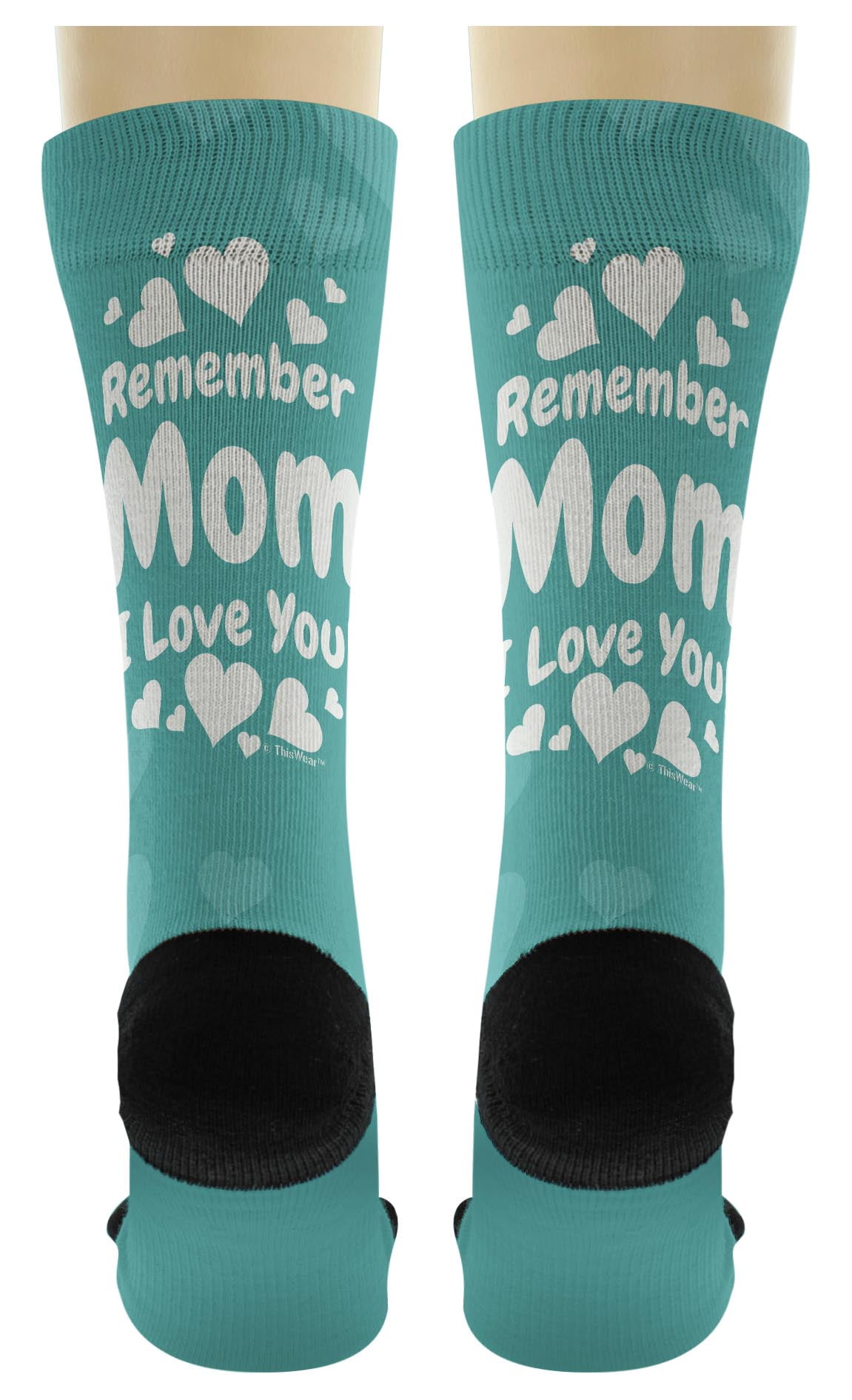 I Love You Mom Mother's Day  Crew Socks